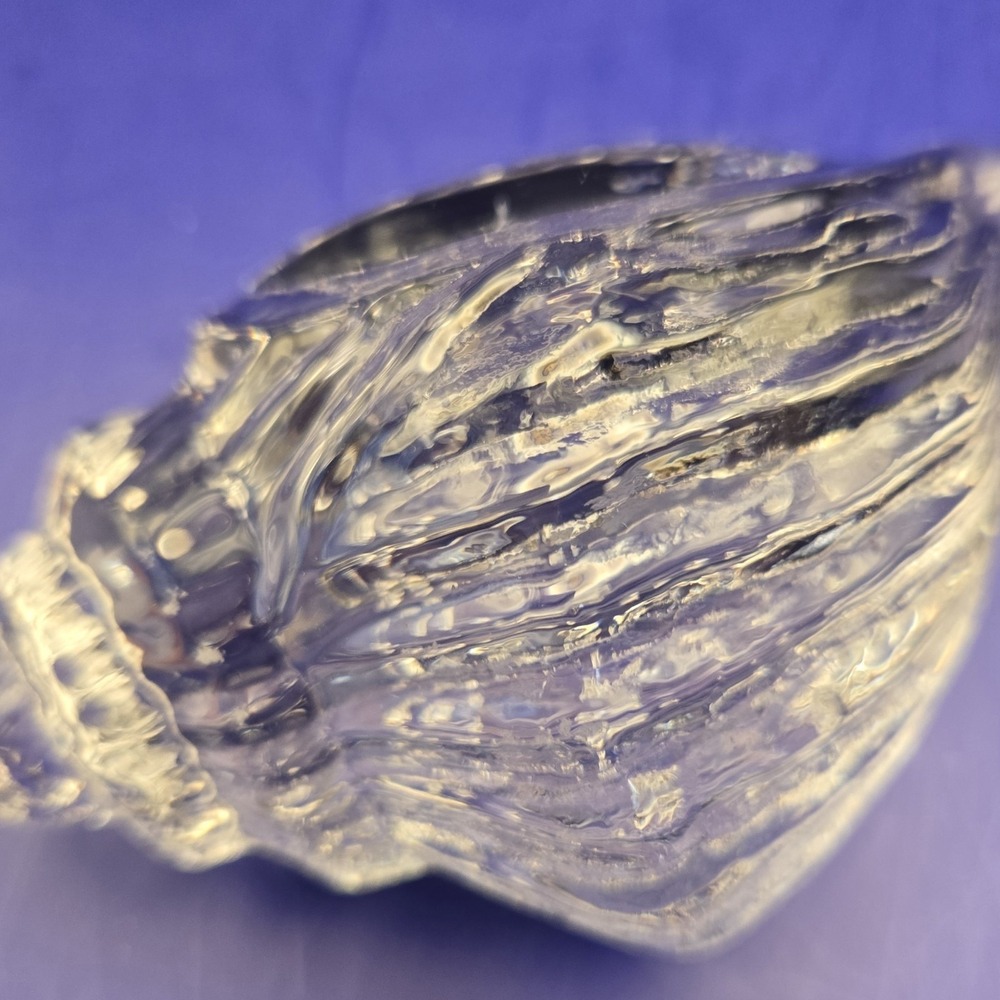 Handblown Seashell Glass The Style Of Murano. Bubbles, Swirls & Ribbing #22 - Picture 2 of 12